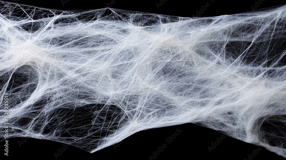 Naklejka premium Intricate spider web on a dark background