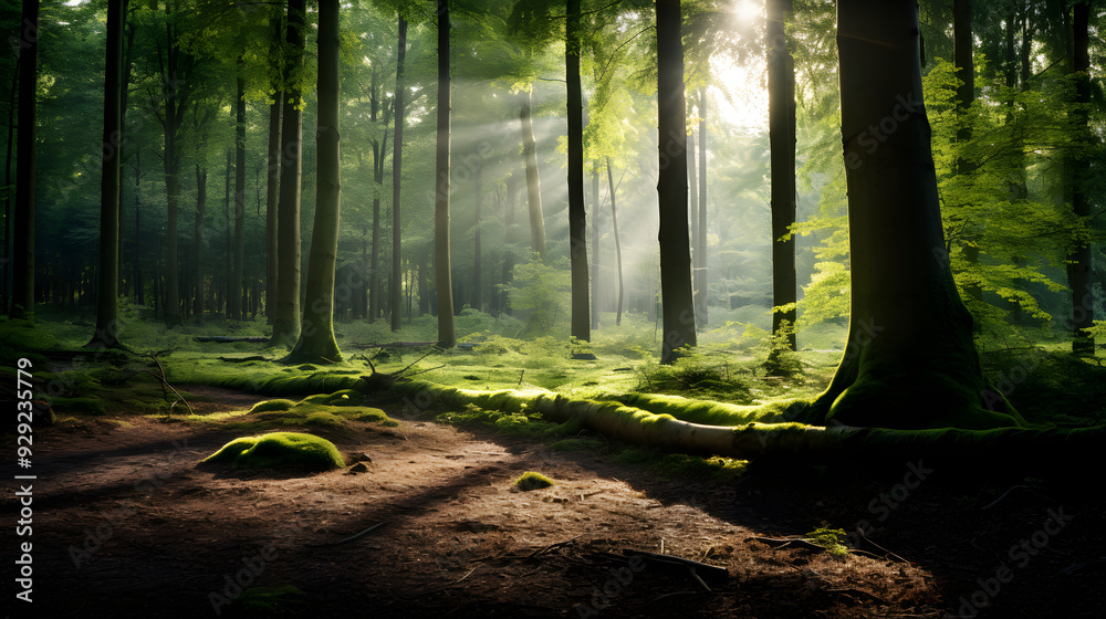 light shining into the green woods light shining into the green woods