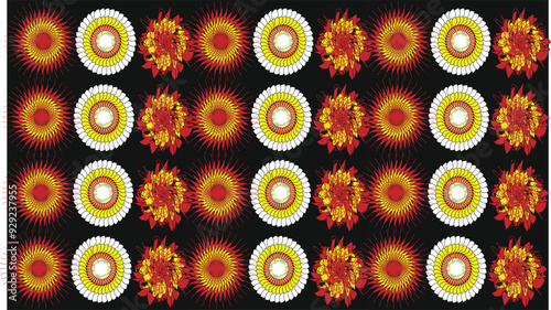 pattern with customize flower