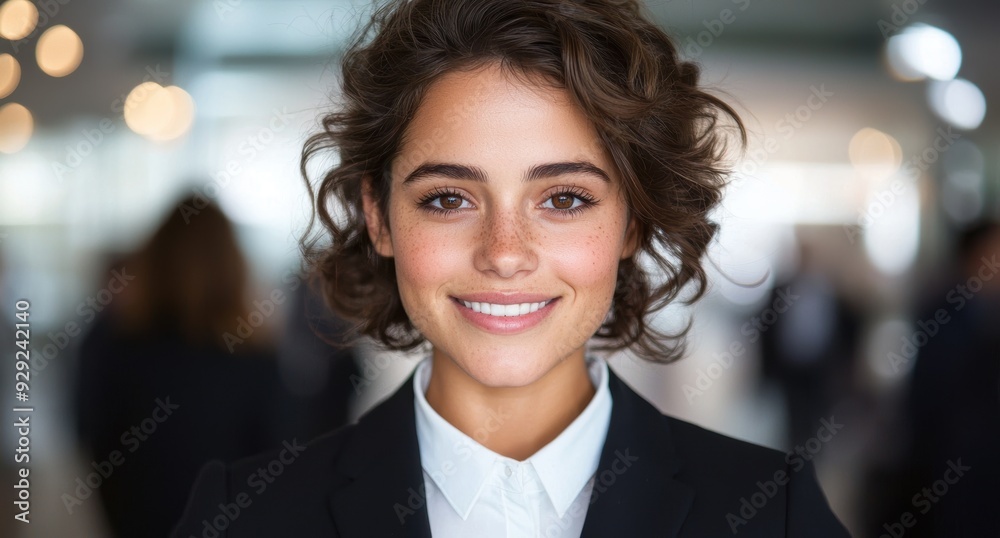 Smiling woman in business attire Smiling woman in business attire