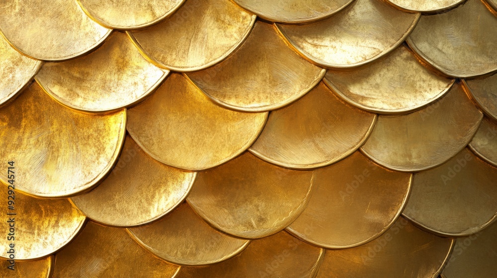 Golden plate texture with a layered, scalloped design, where lighting creates depth and contrast between each layer of the design Golden plate texture with a layered, scalloped design, where lighting creates depth and contrast between each layer of the design
