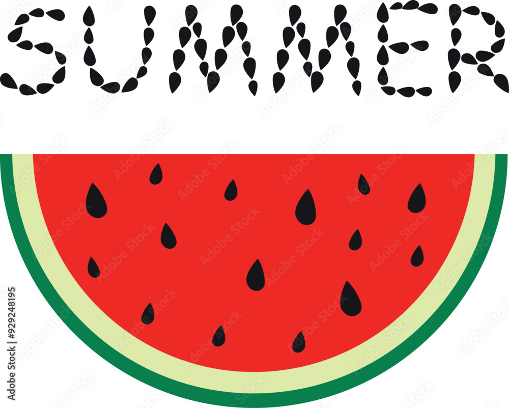 Summer Melon, Watermelon Illustration