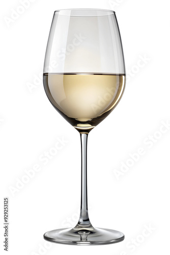 PNG glass of white wine isolated transparent