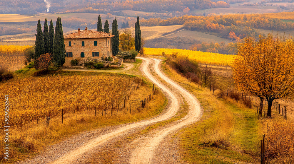 Obraz premium Nature landscape background roads will enter directly