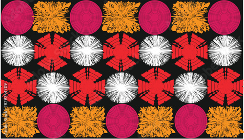 seamless pattern with customize flower