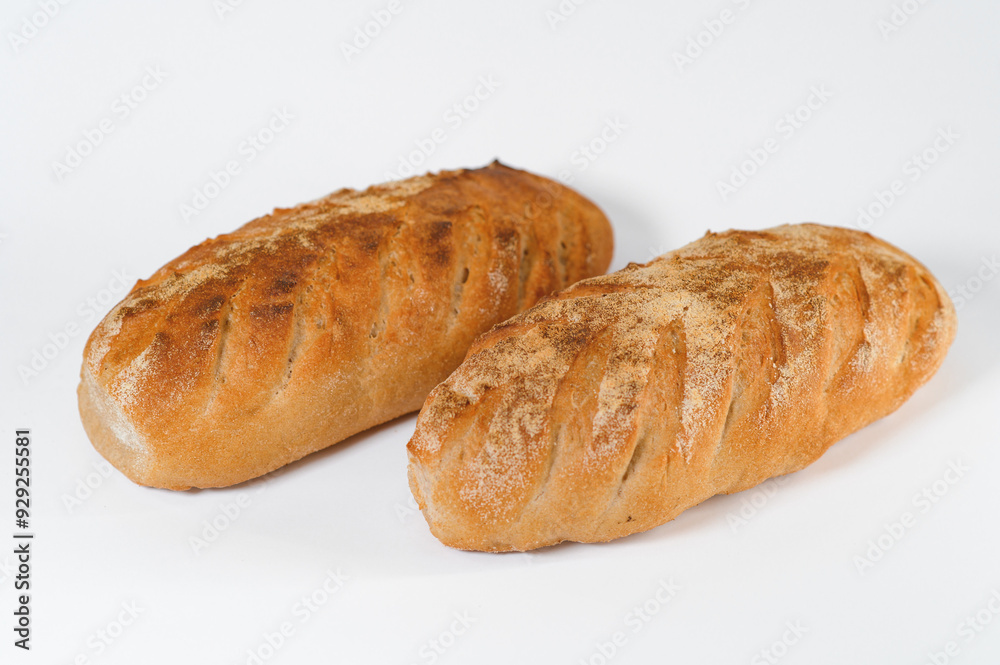 breads isolated on white background breads isolated on white background