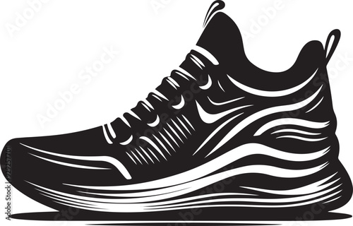 Shoe silhouette vector design with a white background
