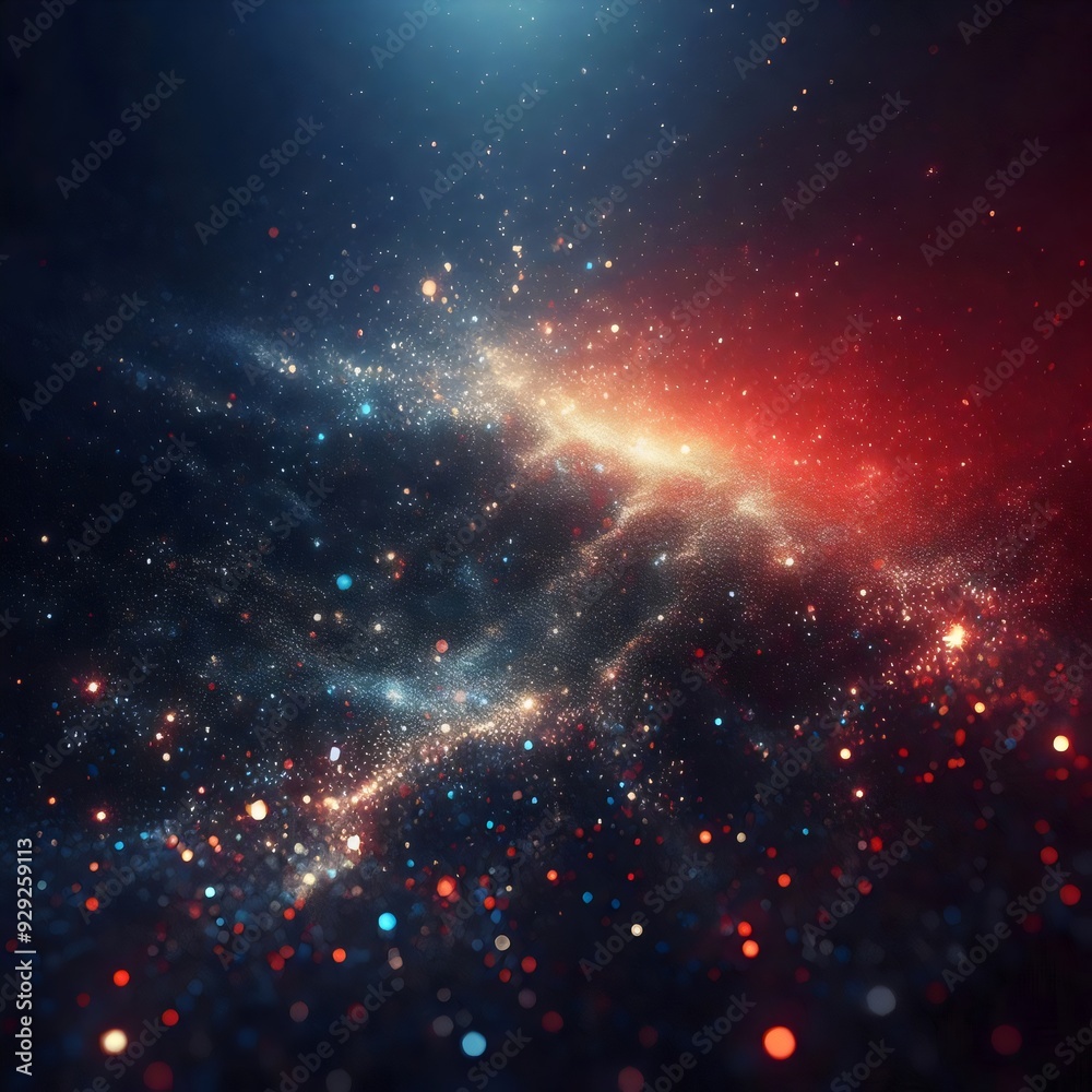 glittering grainy dark blue and red colourful background with texture