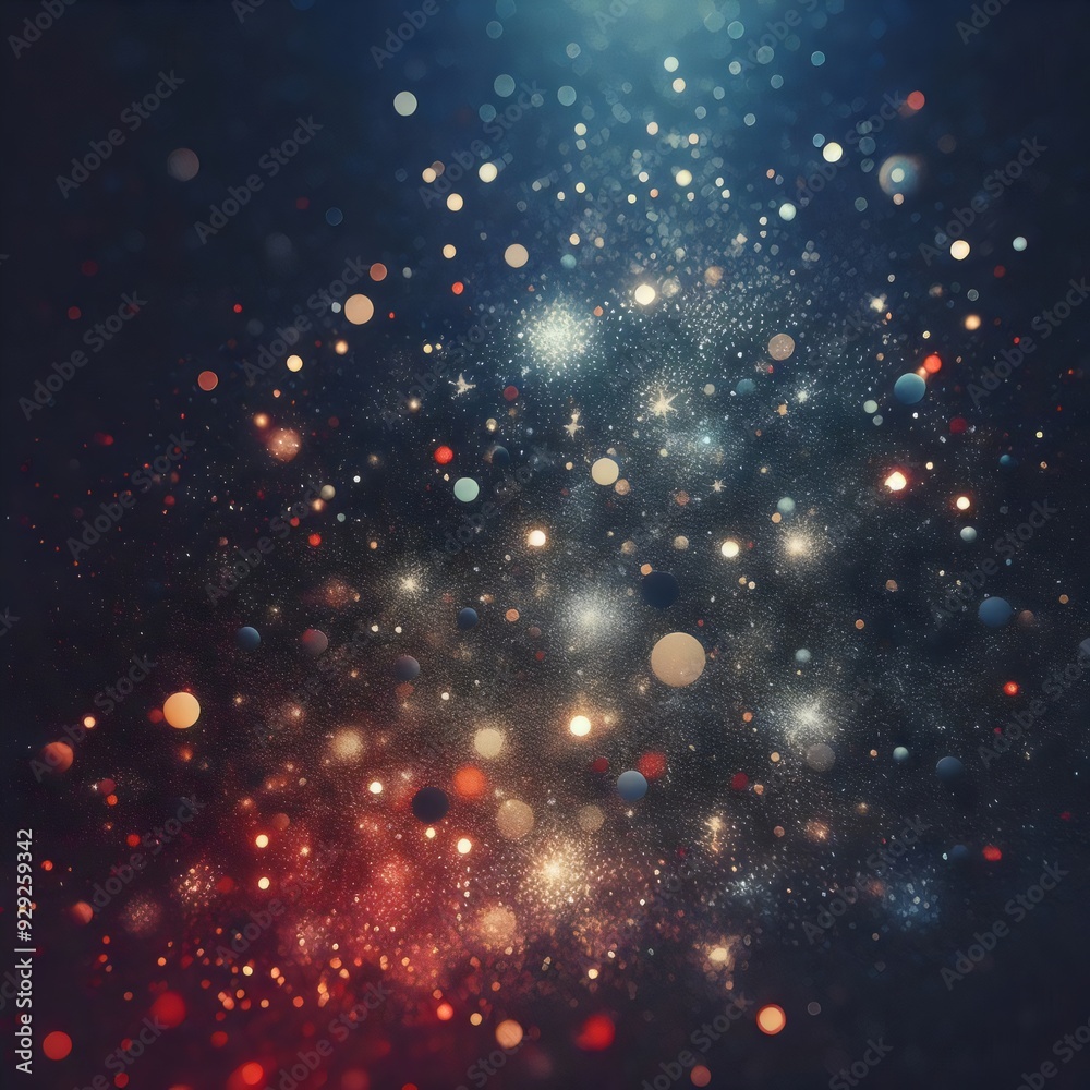 Obraz premium glittering grainy dark blue and red background 