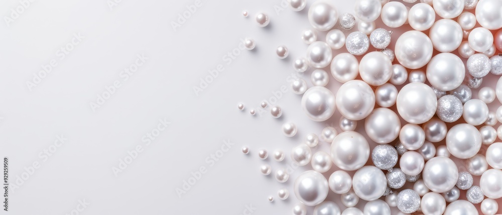 Many white pearls on a white background Insert text or image here ..Or,..Multiple white pearls against a pristine white back Many white pearls on a white background Insert text or image here ..Or,..Multiple white pearls against a pristine white back