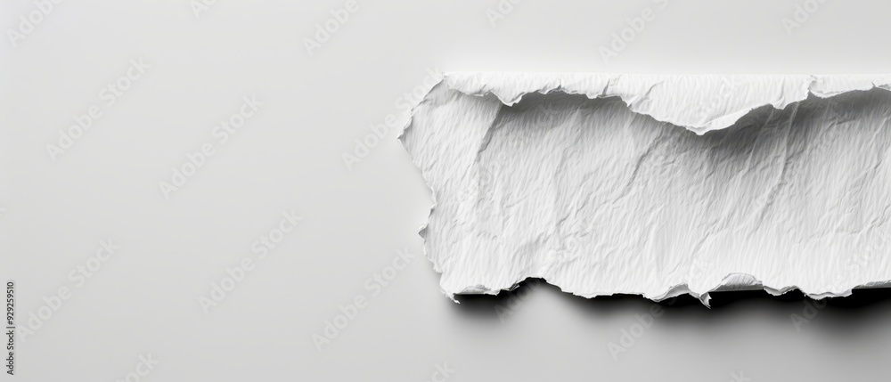 Two halves of a single white sheet, overlapped Two halves of a single white sheet, overlapped