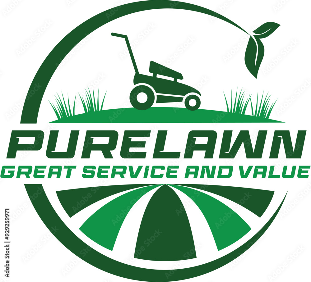 Fototapeta premium Lawn care logo