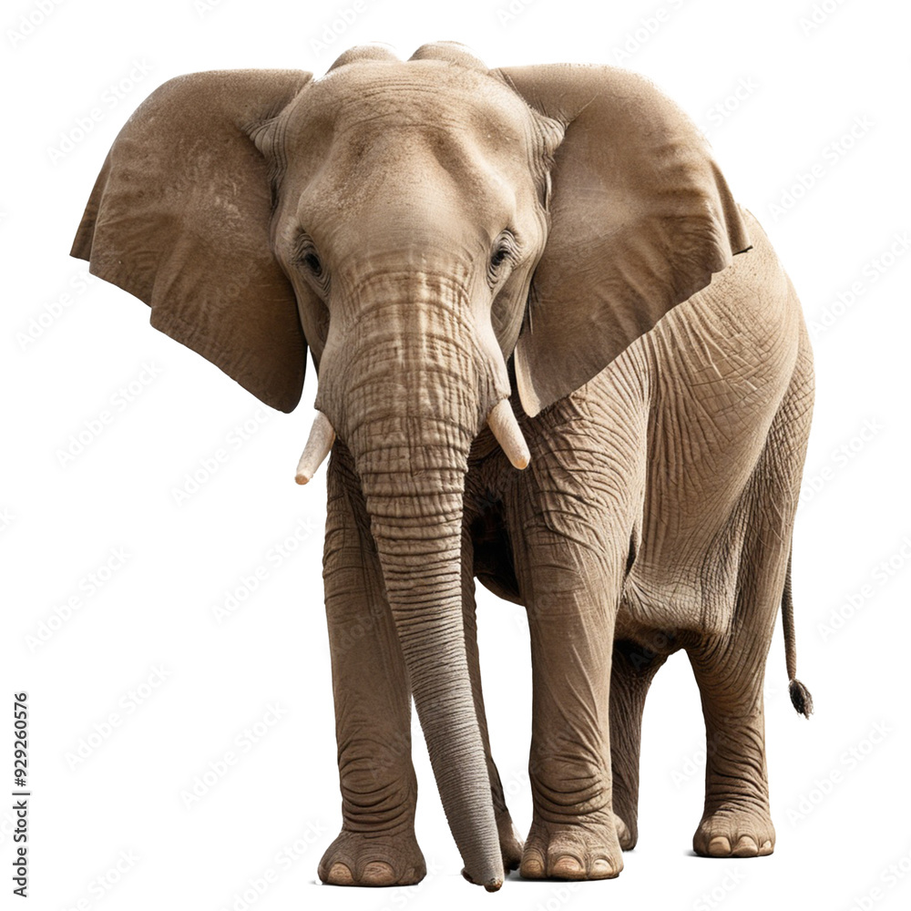 Fototapeta premium Elephant isolted on a Transparent Background