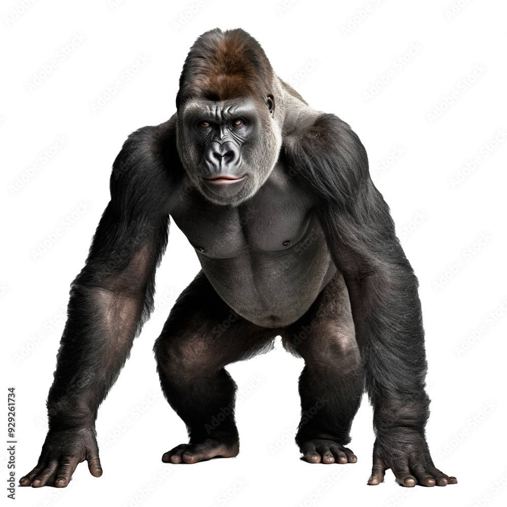 Gorilla isolated on a Transparent Background Gorilla isolated on a Transparent Background