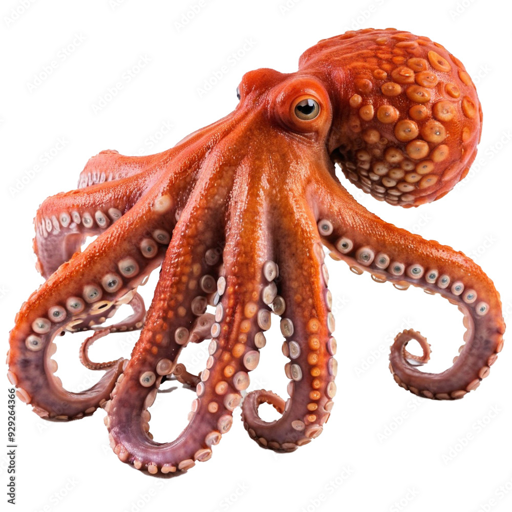 Obraz premium Octopus isolated on a transparent backgound
