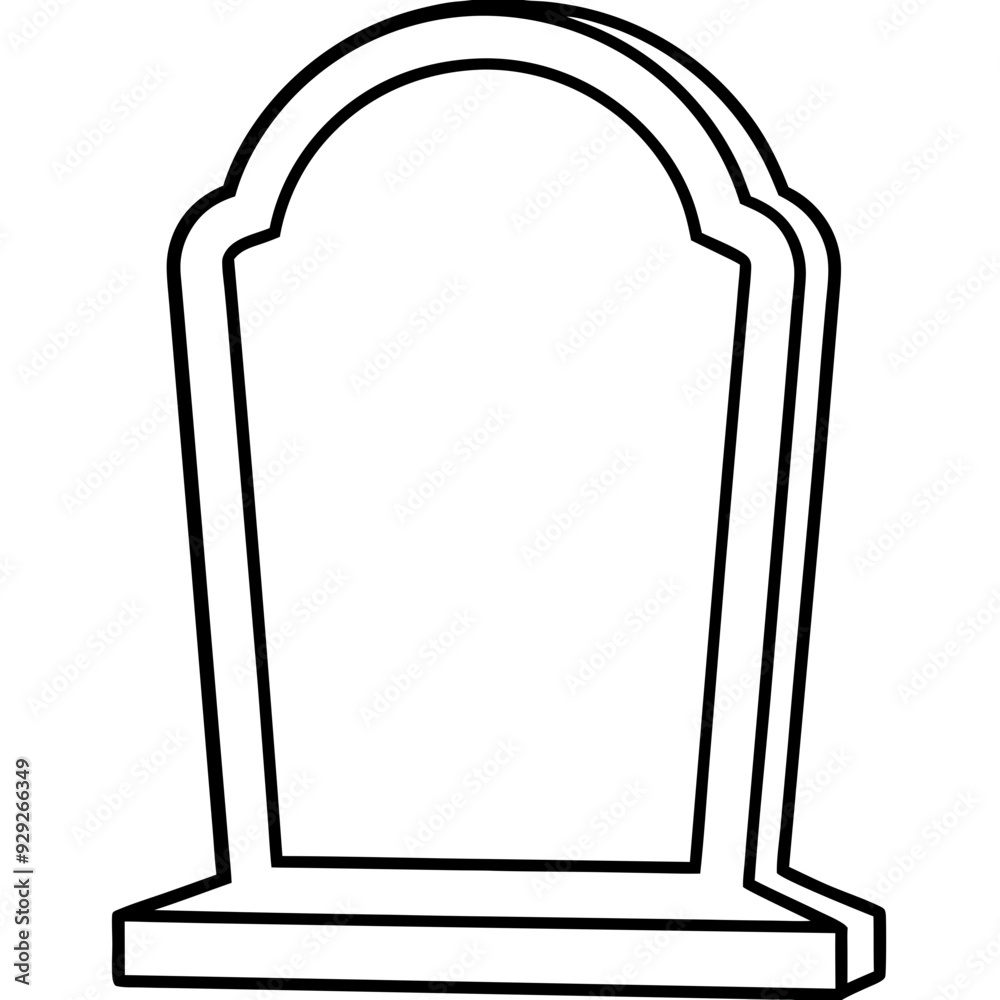 Tombstone front facing art vector illustration Tombstone front facing art vector illustration