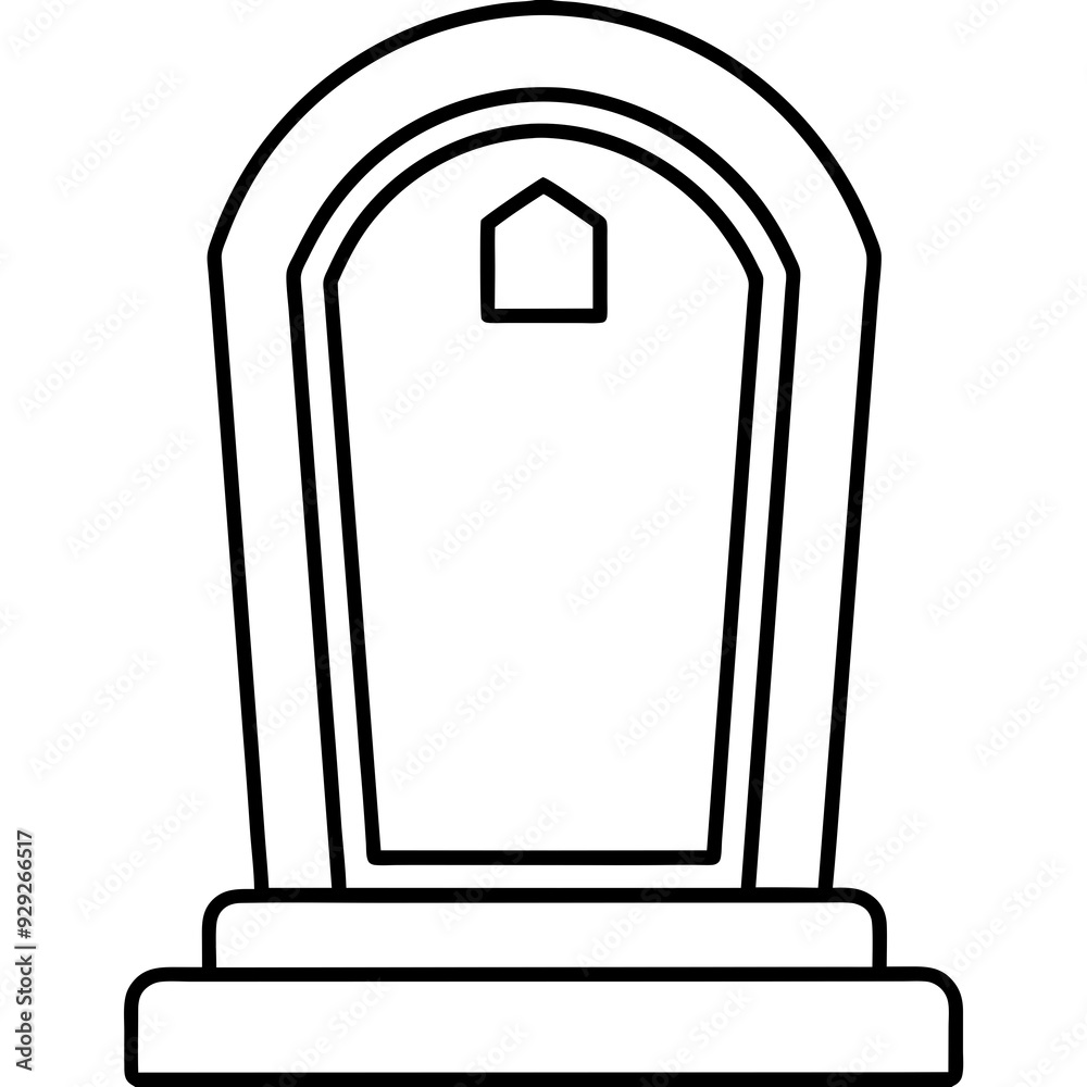 Tombstone front facing art vector illustration Tombstone front facing art vector illustration