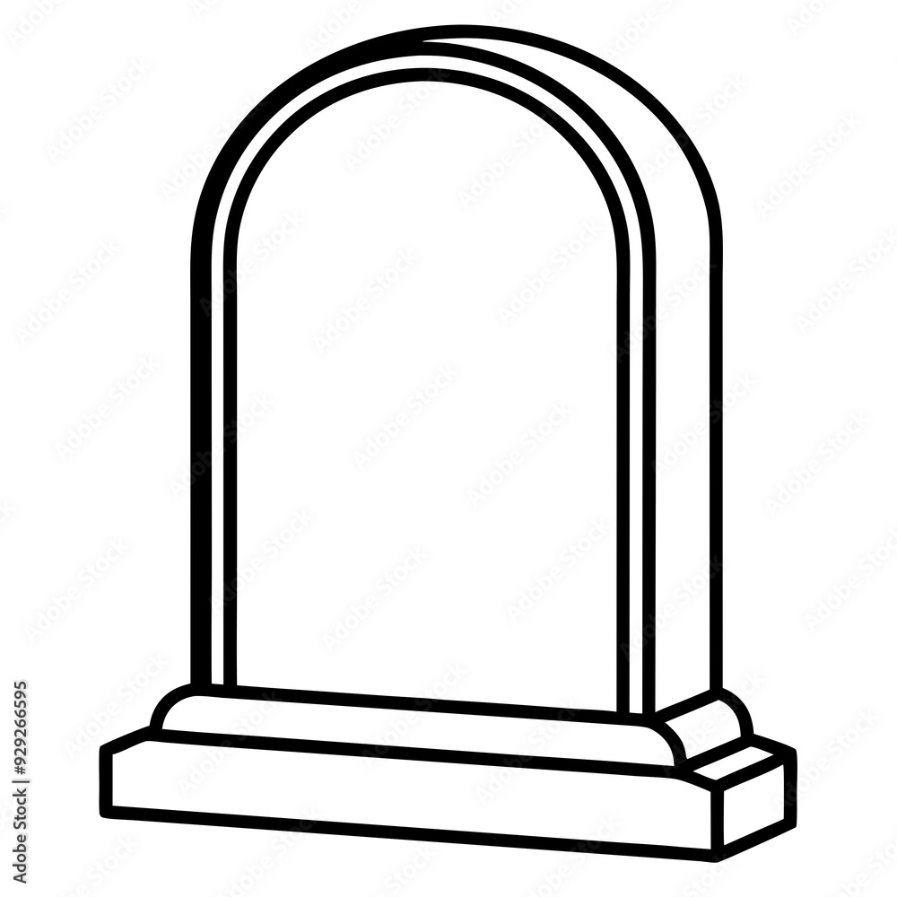 Tombstone front facing art vector illustration Tombstone front facing art vector illustration