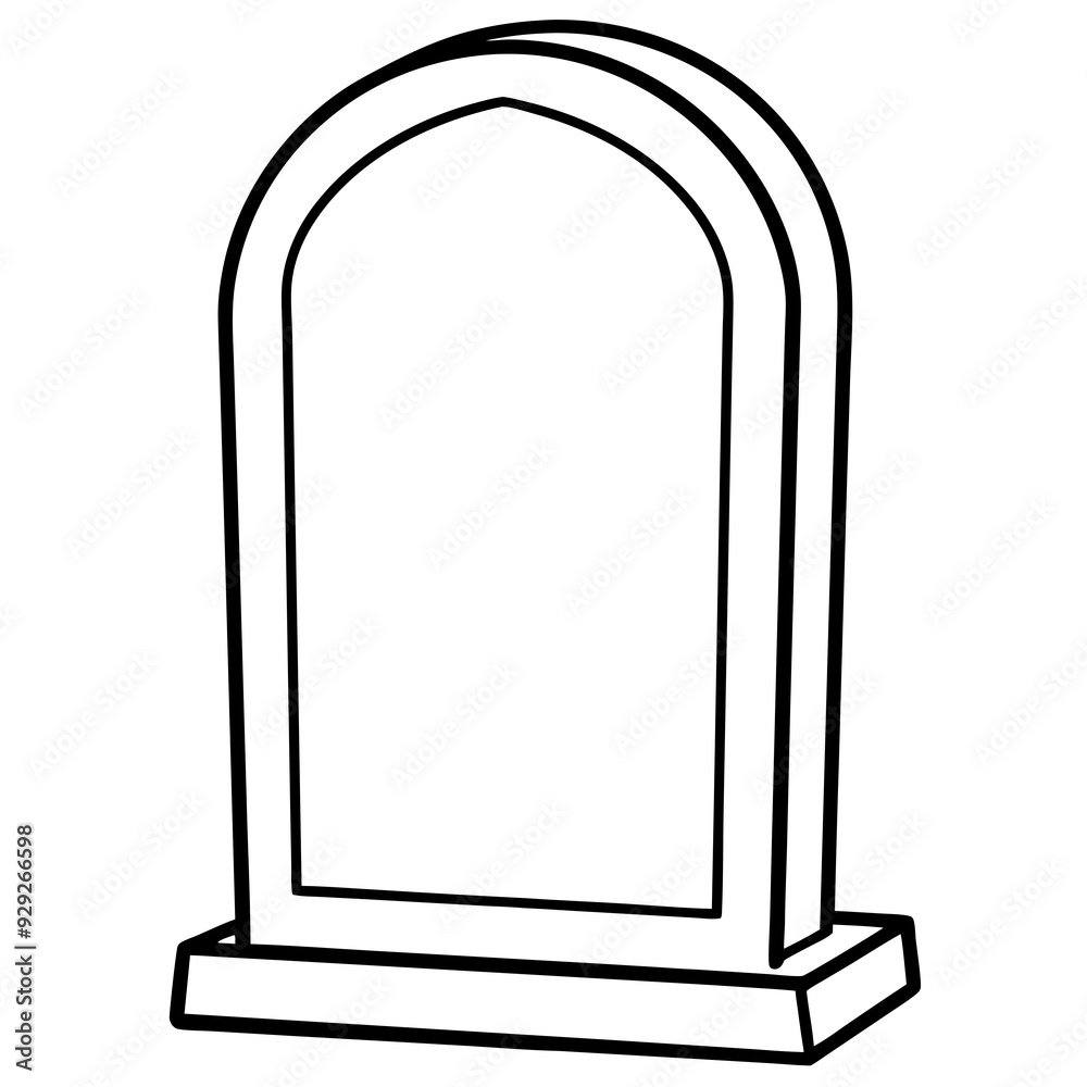 Tombstone front facing art vector illustration Tombstone front facing art vector illustration