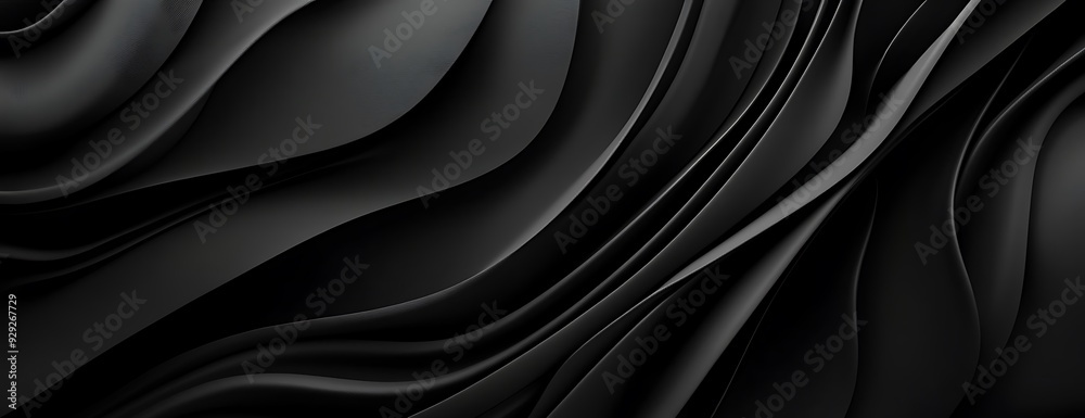 Abstract black background with wavy lines. Abstract black background with wavy lines.