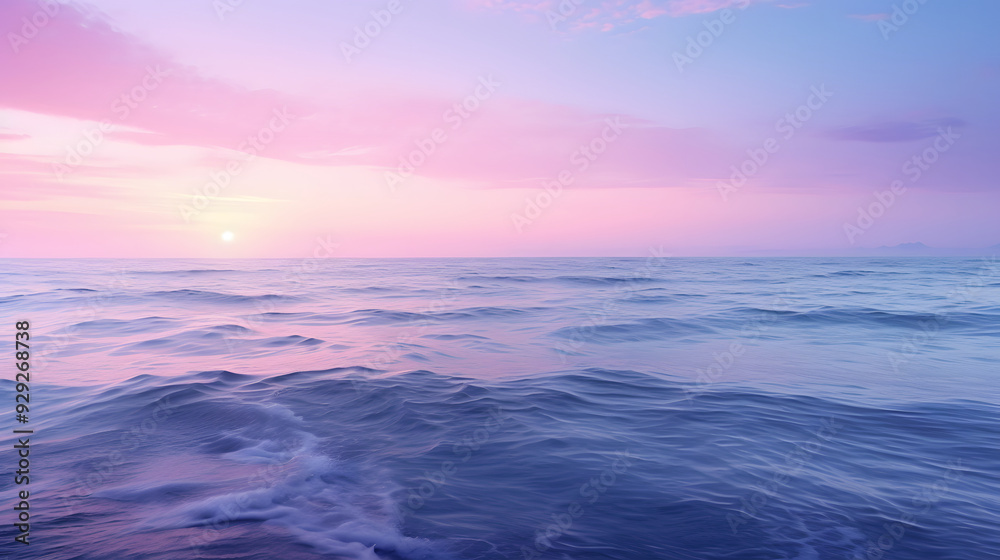 Fototapeta premium morning sun at beach making purple color sunset beach