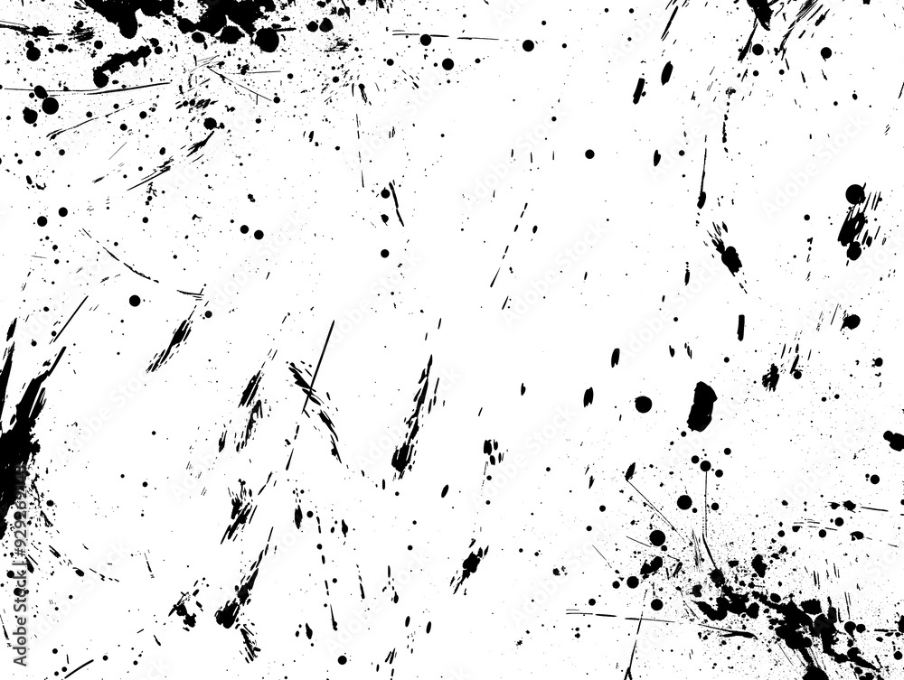 Black ink splash grunge texture, abstract png file cut out and isolated on a transparent background, stock illustration image Black ink splash grunge texture, abstract png file cut out and isolated on a transparent background, stock illustration image