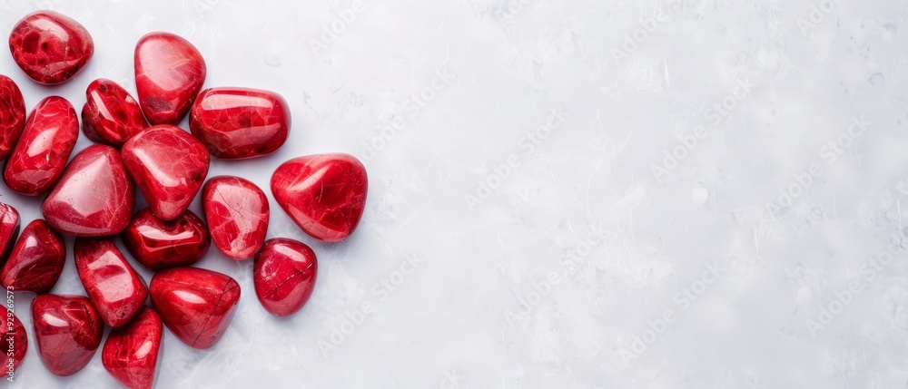A red heap of heart-shaped candies atop a white surface, crowned by an individual red heart candy A red heap of heart-shaped candies atop a white surface, crowned by an individual red heart candy