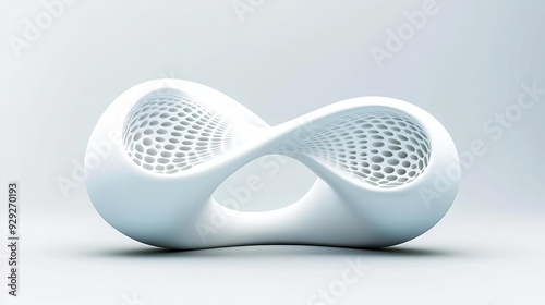 3D rendering of a hyperbolic plane, symbolizing nonEuclidean geometry in topology
