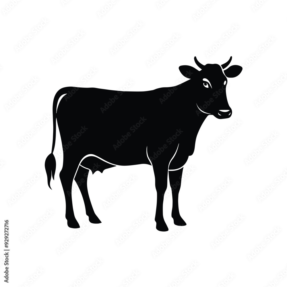 cow silhouette vector illustration cow silhouette vector illustration