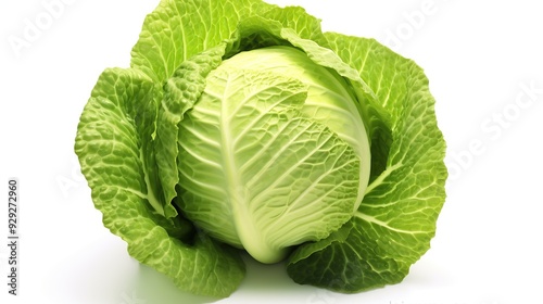 Cabbage Vegetable, isolated on white background Generative AI