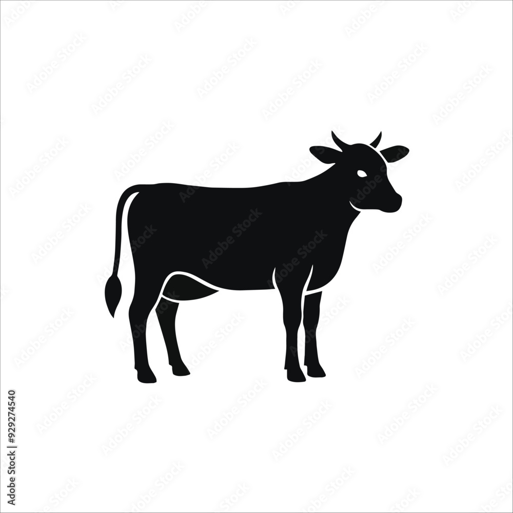 cow silhouette vector illustration cow silhouette vector illustration