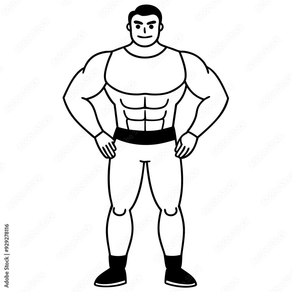 Man sport strength art vector illustration Man sport strength art vector illustration