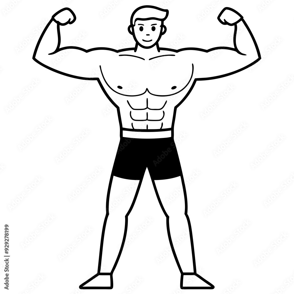 Man sport strength art vector illustration Man sport strength art vector illustration