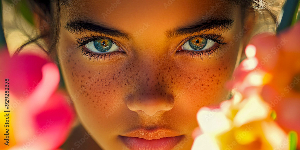 Young Freckled Latino Faces: The Beauty of Diversity, Generative AI Young Freckled Latino Faces: The Beauty of Diversity, Generative AI