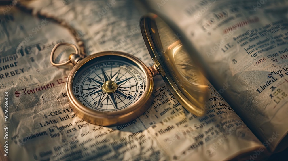 Jesus is the way.Compass and bible depic Jesus is the way.Compass and bible depic