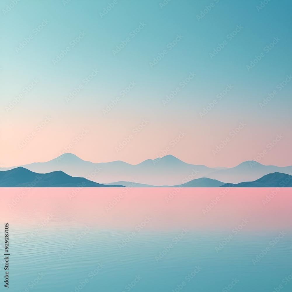 Obraz premium sunset on the lake