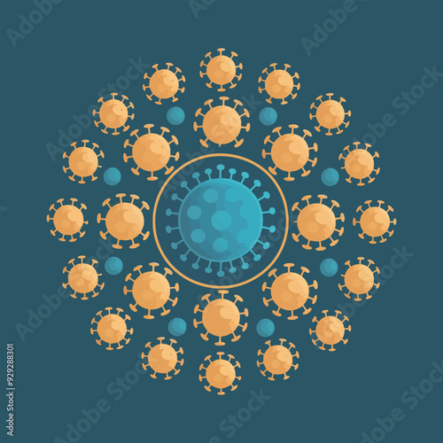 Creative design for Coronavirus vaccine vector background.Time to vaccinate.