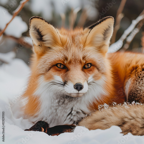 Fox in the snow