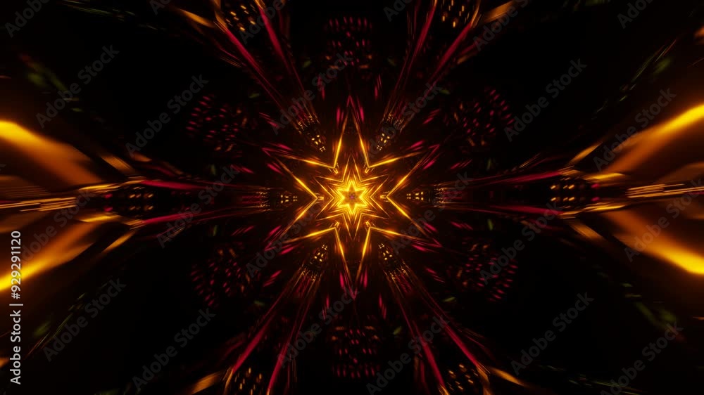 A vibrant, seamless VJ loop with rhythmic neon disco lights.