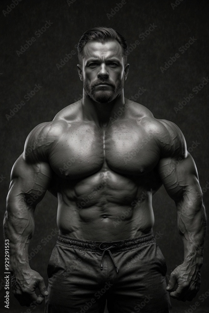 Man on Monochrome Background Man on Monochrome Background