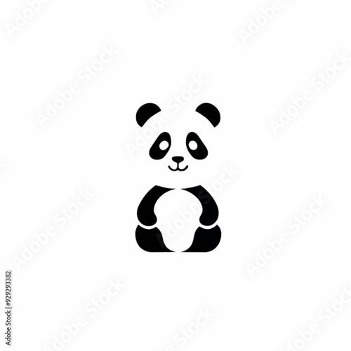 Ilustración vectorial minimalista simple de dibujos en contorno. Animales bebé con un fondo aislado blanco.
