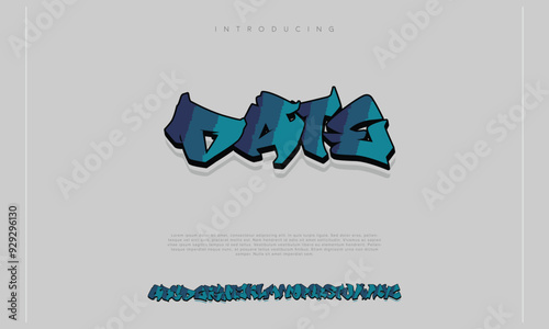 Cartoon graffiti comic doodle font alphabet. Vector banner A, B, C, D, E, F, G, H, I, J, K, L, M, N, O, P, Q, R, S, T, U, V, W, X, Y, Z and Arab numerals 0, 1, 2, 3, 4, 5, 6, 7, 8, 9 Graffiti font.