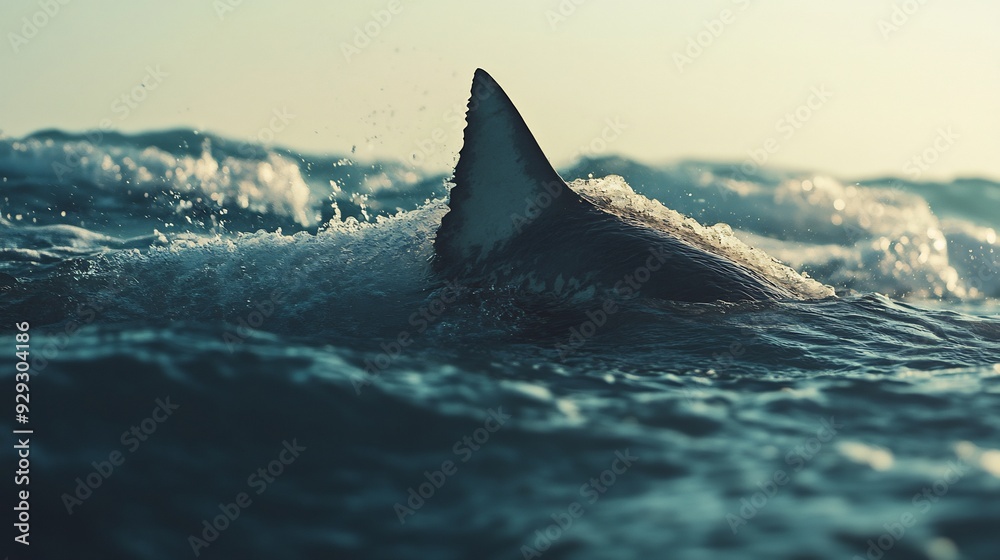 Fototapeta premium shark swimming in the sea