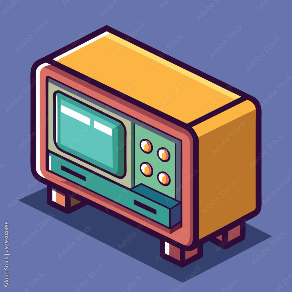 Media Console Vector Illustration Media Console Vector Illustration