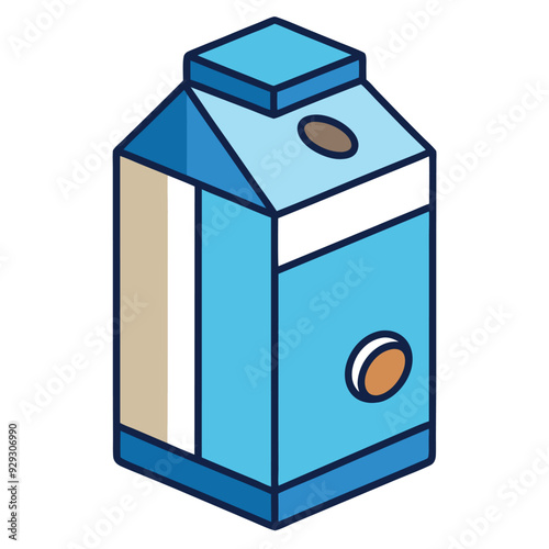 Milk Carton Vector Illustration