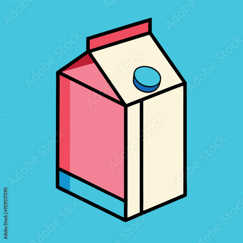 Milk Carton Vector Illustration