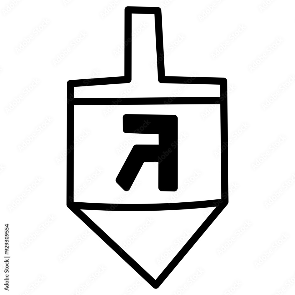 Dreidel outline Dreidel outline