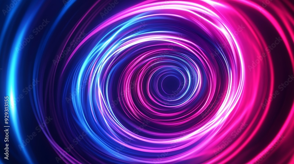 Abstract swirling neon light design with pink and blue colors. Abstract swirling neon light design with pink and blue colors.