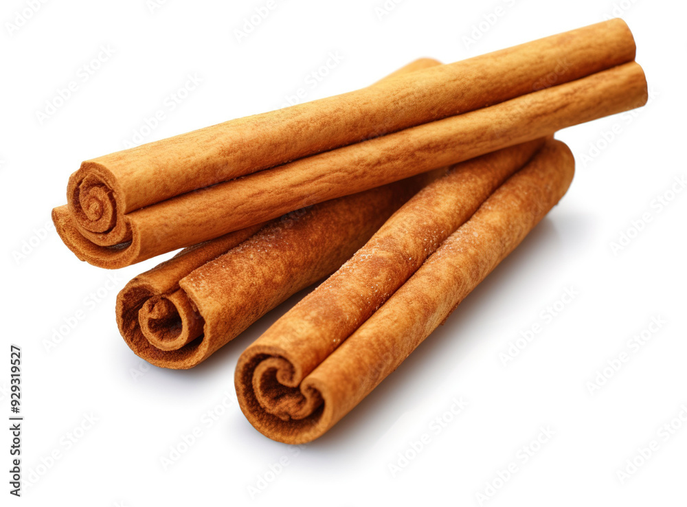 Cinnamon sticks isolated on white background with clipping path Cinnamon sticks isolated on white background with clipping path