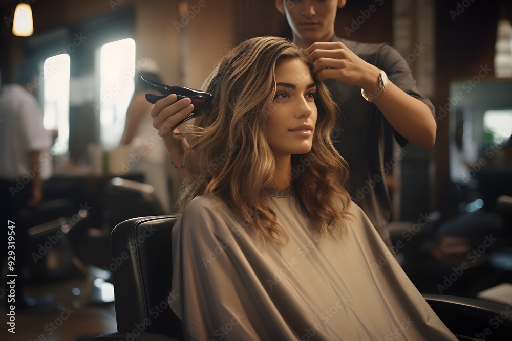 Woman Getting Hair Styled at a Modern Salon
Woman Getting Hair Styled at a Modern Salon